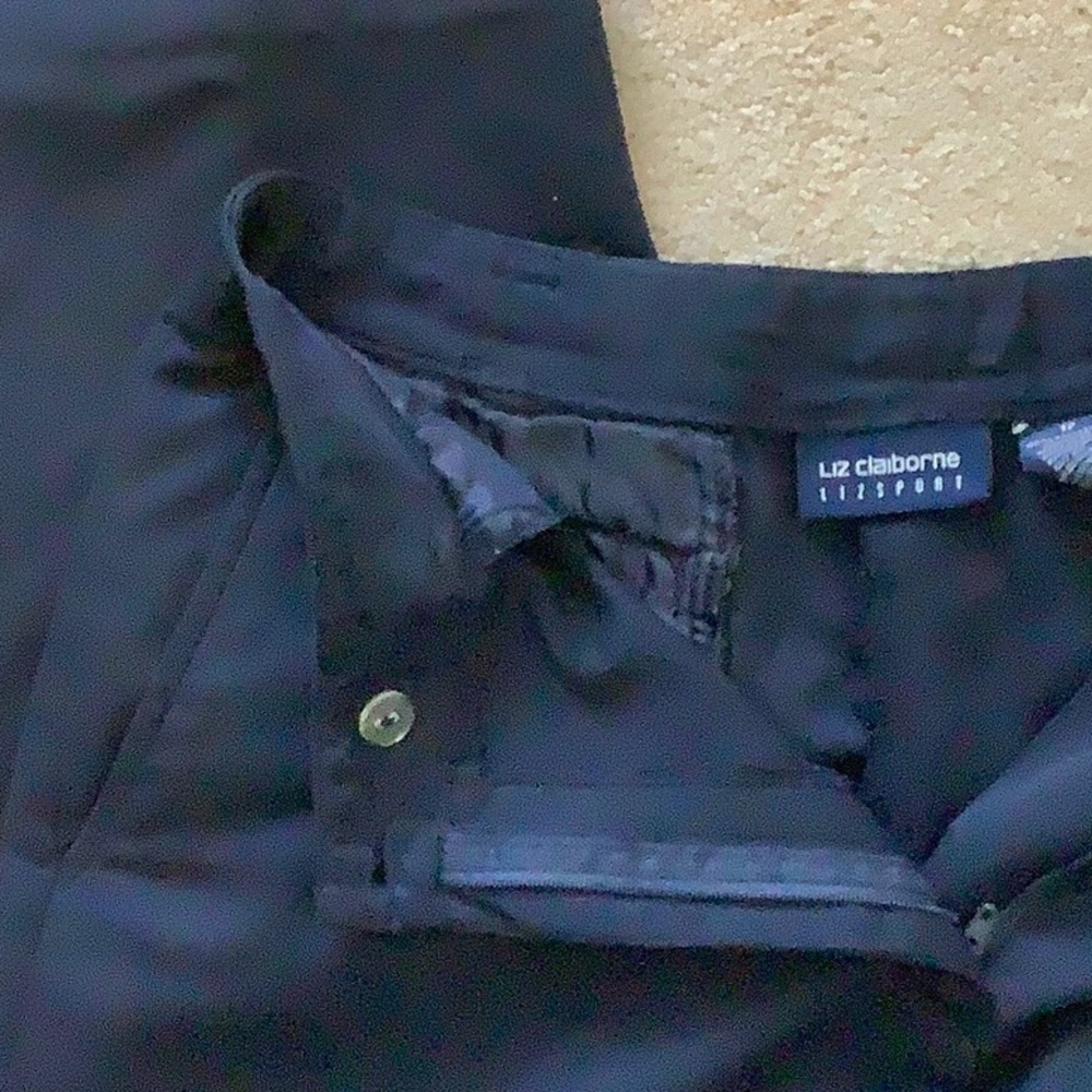 🦋 LIZ CLAIBORNE Lizsport navy blue dress slacks, size 12 - Picture 4 of 8